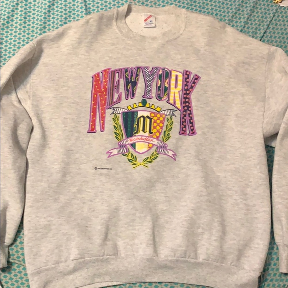 Vintage New York Grey Crew Neck